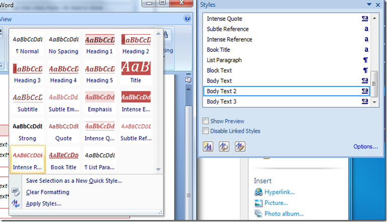 Civil 3D Reminders: Microsoft Word – Styles